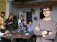 photo of woman wearing eyeglasses