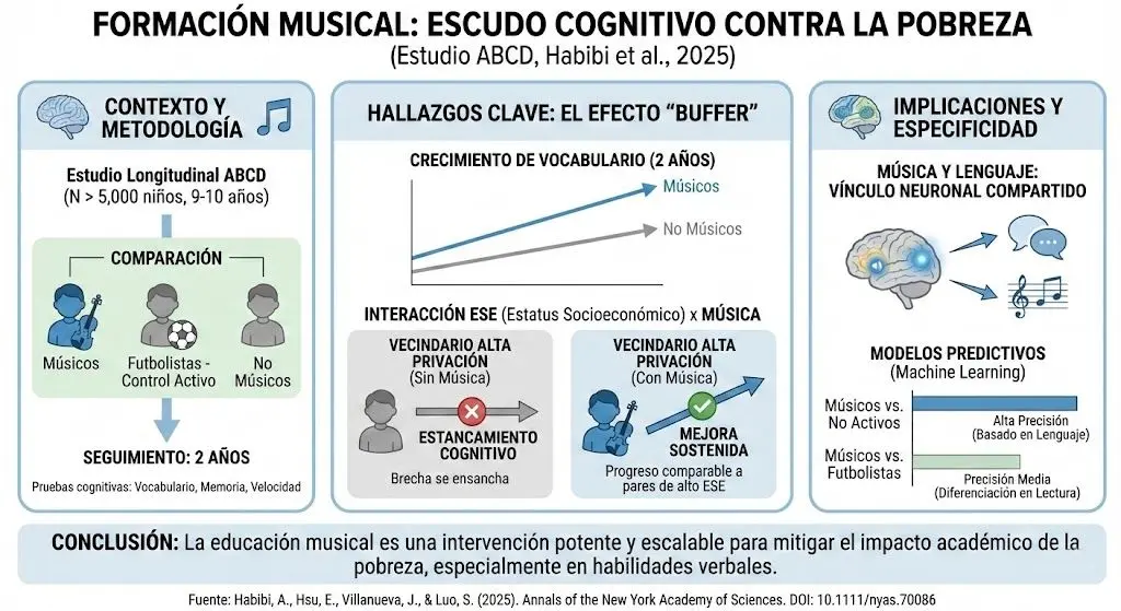 Cómo la música puede servir como refugio para el aprendizaje de niños en situaciones de desventaja