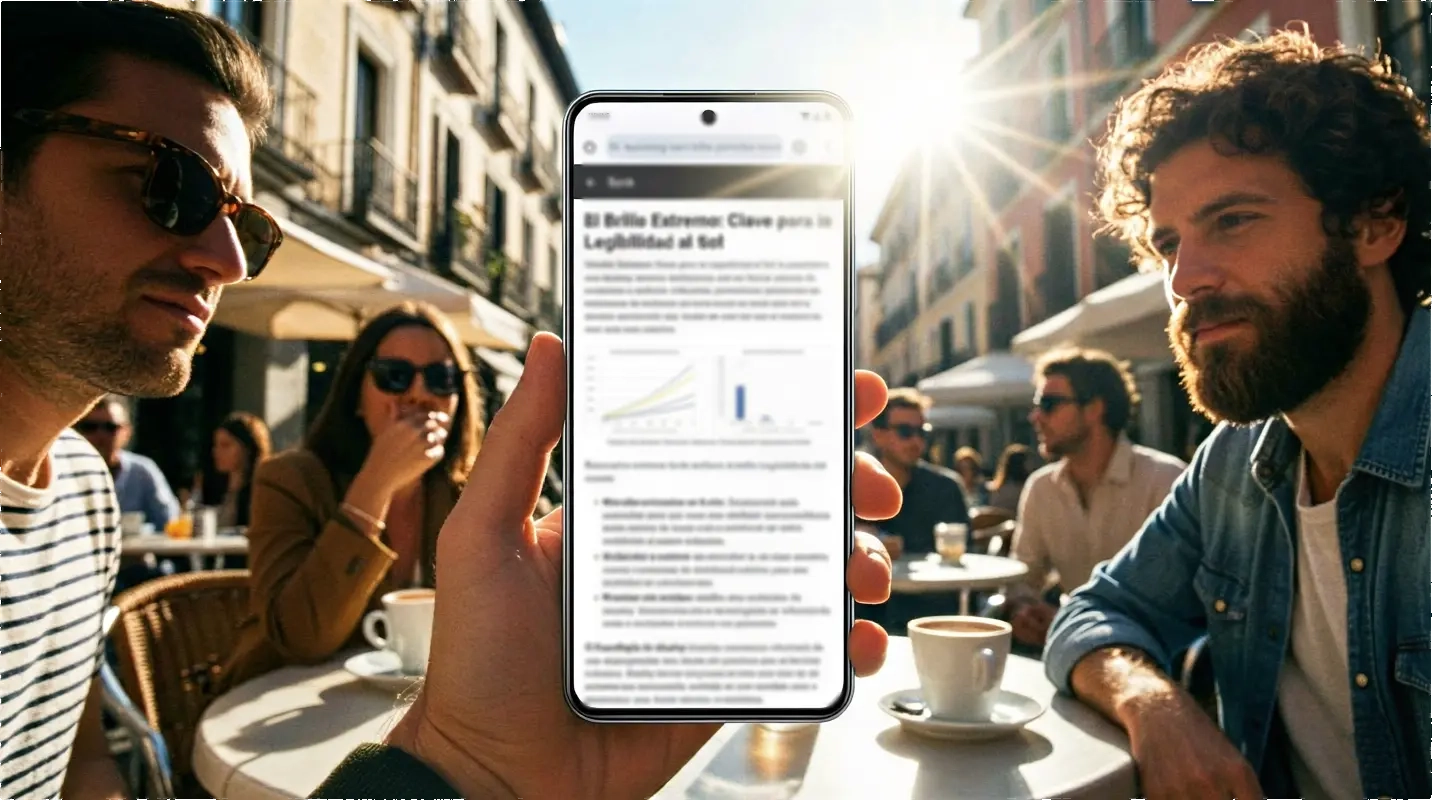 ¿Por qué es importante el brillo de la pantalla para uso en exteriores?